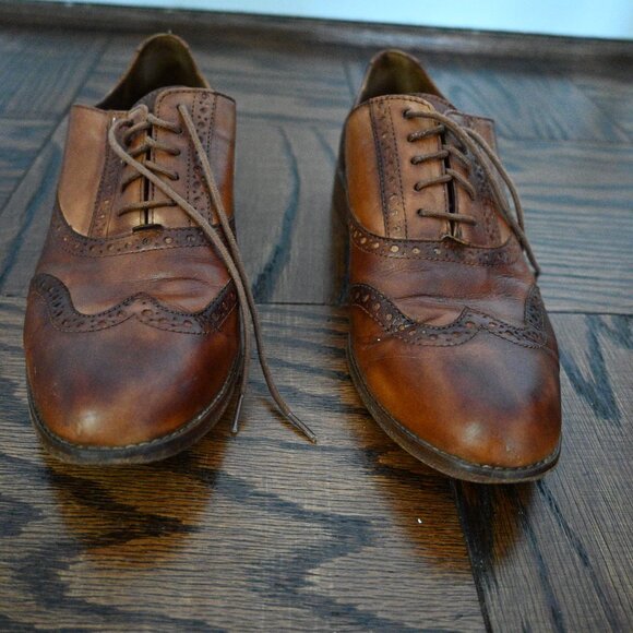 Cole Haan Leather Brogue Oxfords – Chestnut – Size 9.5 - Picture 2 of 8